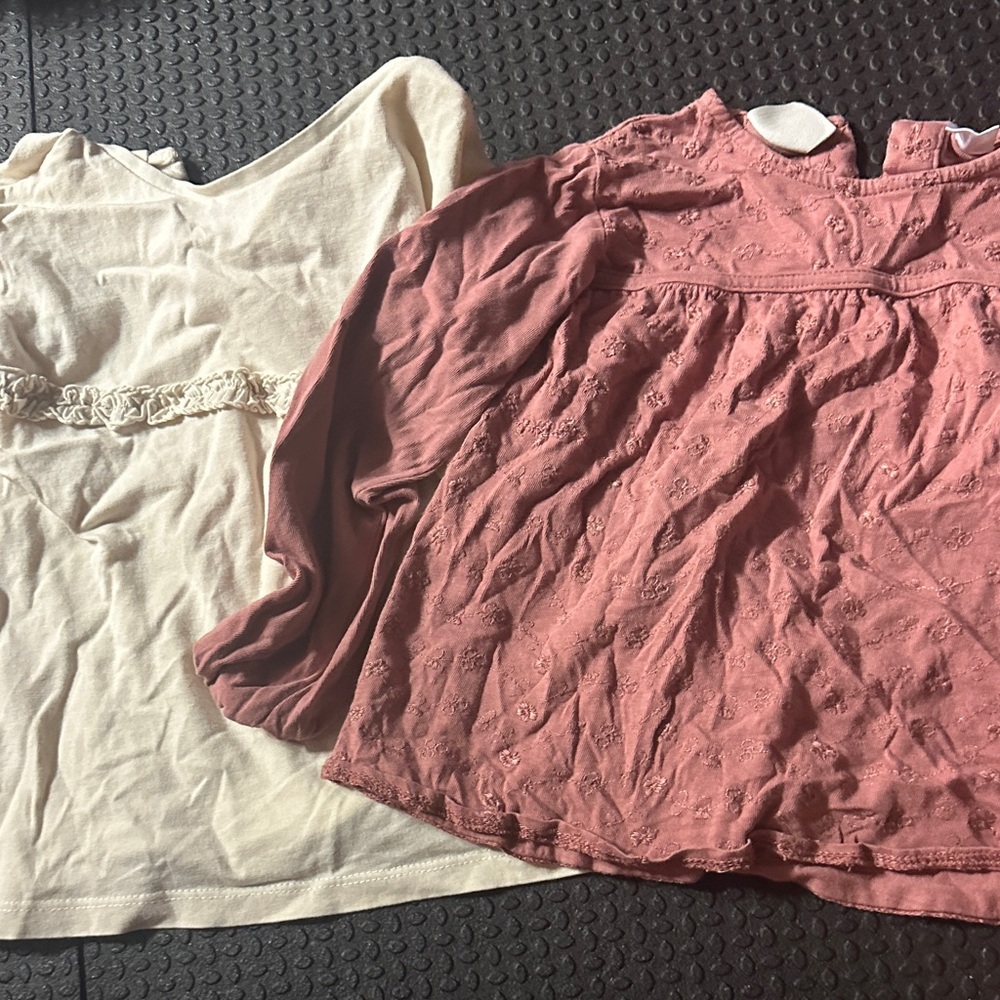 Zara Kids Cream and Pink Tops